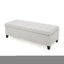 Banc de rangement rembourré avec repose-pieds, banc d'entrée, banc de bout de lit, repose-pieds repose-pieds pour chambre à coucher, gris clair, 300 lb