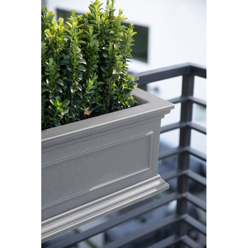 Abram Railing Planter, Gray, 2