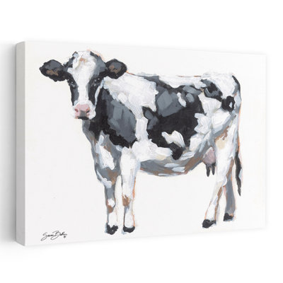 Dairy Cow 1 - Modern Farmhouse Holstein Cow Black And White Cow Dairy Farm Animal Art
