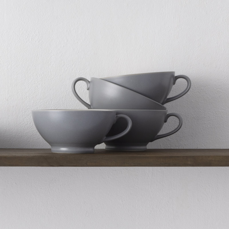 Noritake Colorwave Handled Bowls, 5-1/2", 18 Oz., Slate