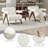 Modern Upholstered Accent Armchair Living Room Chair With Sherpa Arms, White Sherpa Fabric, 2 Set-726338613