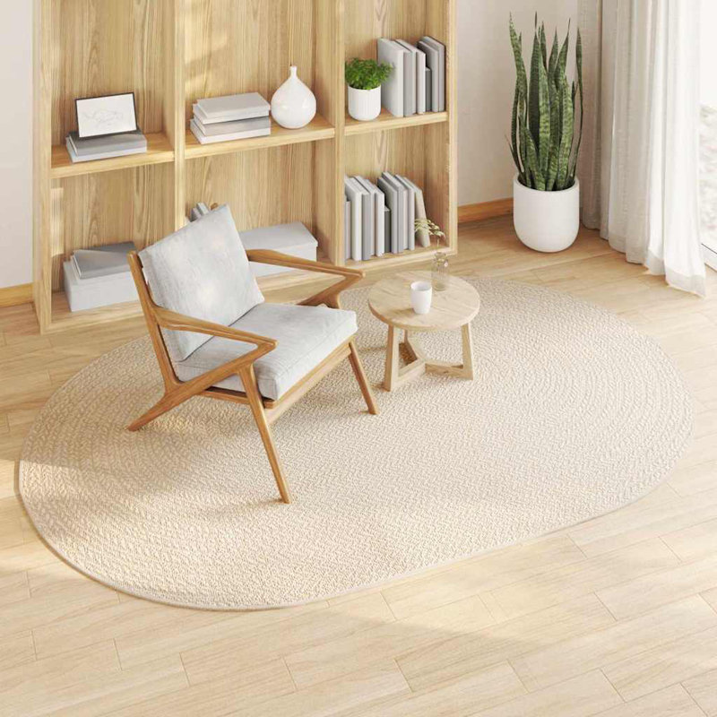 Oval Machine Braided Area Rug, Oval 160 x 230 cm