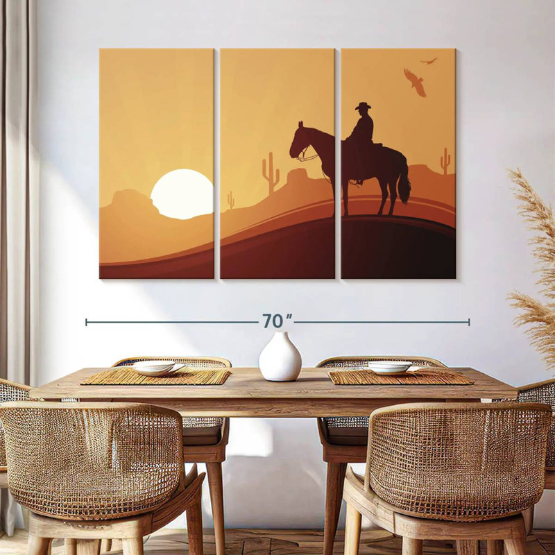 Lelar Desert Cowboy, 42" H x 65" W