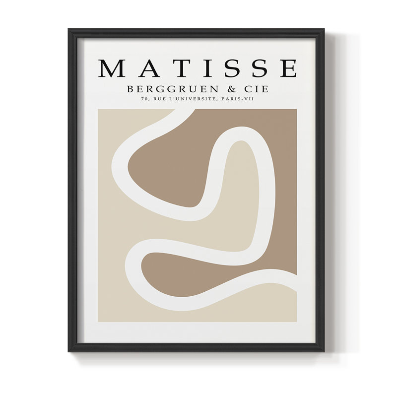 Matisse CVI, reproduction encadrée - bois massif, Noir, H 28 po x l 22 po