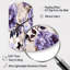 Victorian Elegance Soft Lavender Blossom II - horloge murale cylindrique florale, horloge murale asymétrique mauve en métal-105421815