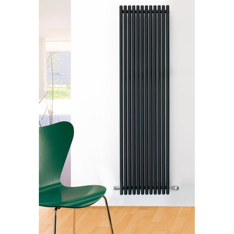 Camron Vertical Designer Radiator, Anthracite, 180 cm H x 47 cm W x 8.6 cm D