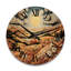 Horloge murale en bois massif Venette-1609017768