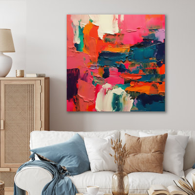 «Pink and Blue Fragments Of Reality» sur toile