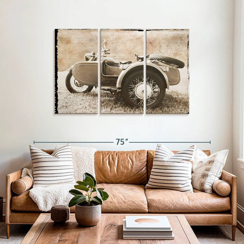 Mehar Ural Motorcycle, 36" H x 57" W