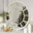 Walbert Vintage Decorative Wall Mirror Round Accent Mirror with Metal Frame