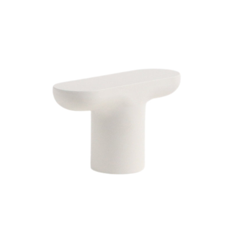 1.75" Oval Knob,  Snow (White)