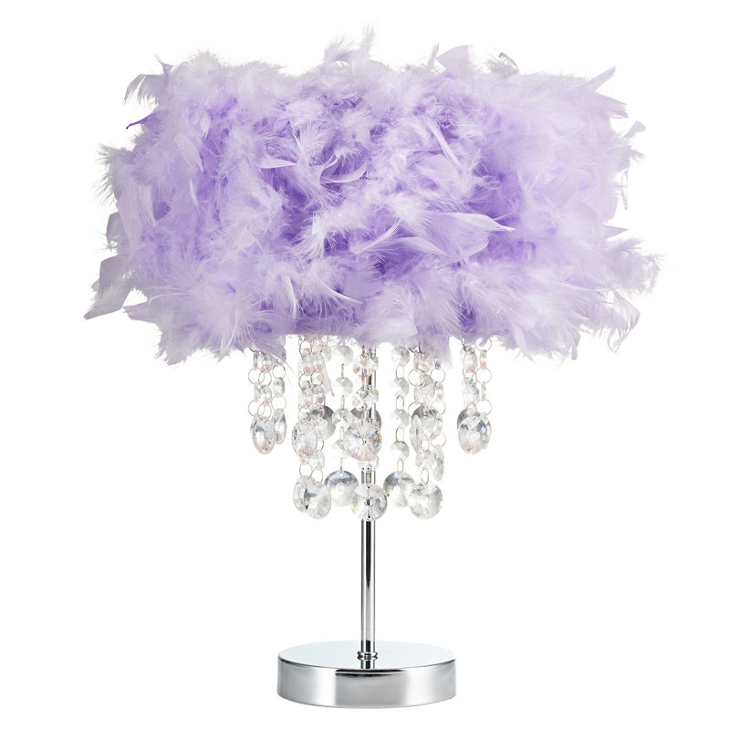 Metal Table Lamp, Purple