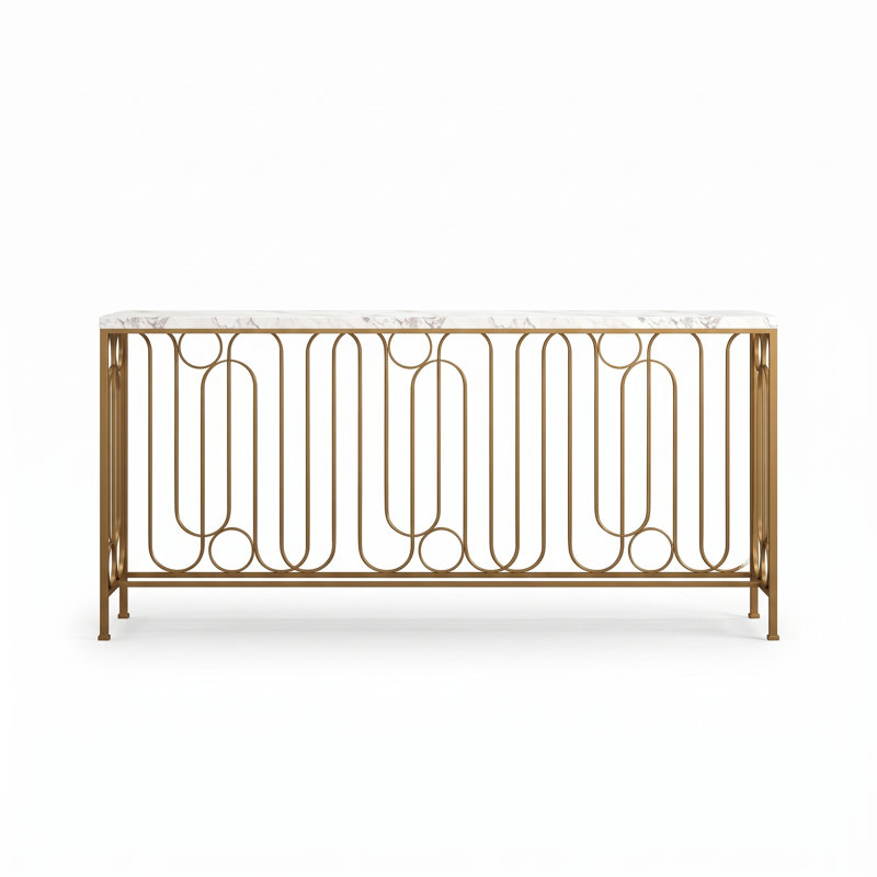Boulevard 67.75 in. Marble Console Table