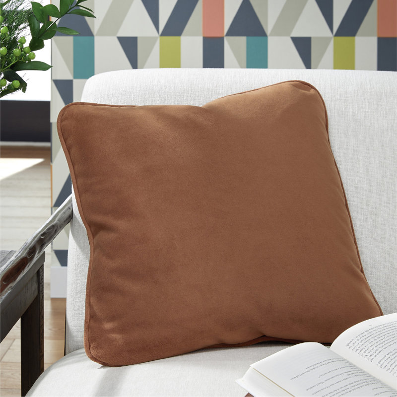 Krishna Feather Throw Pillow, Orange