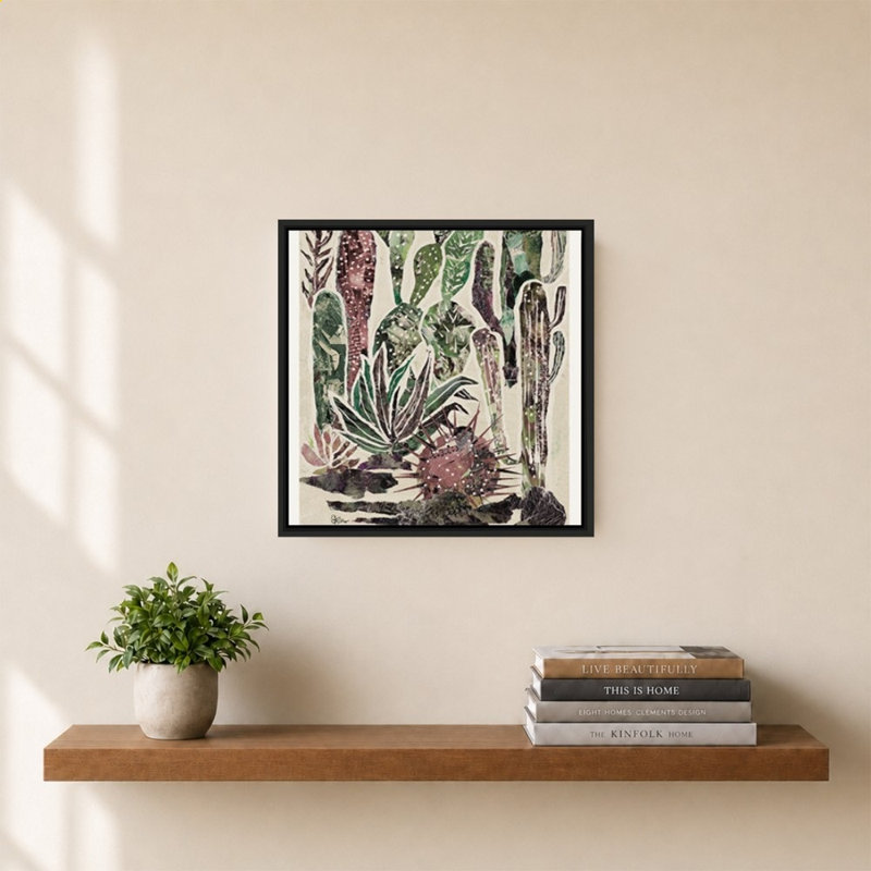 «Desert Garden II» par Gina Ritter - Impression sur toile, 28" H x 28" W, Black