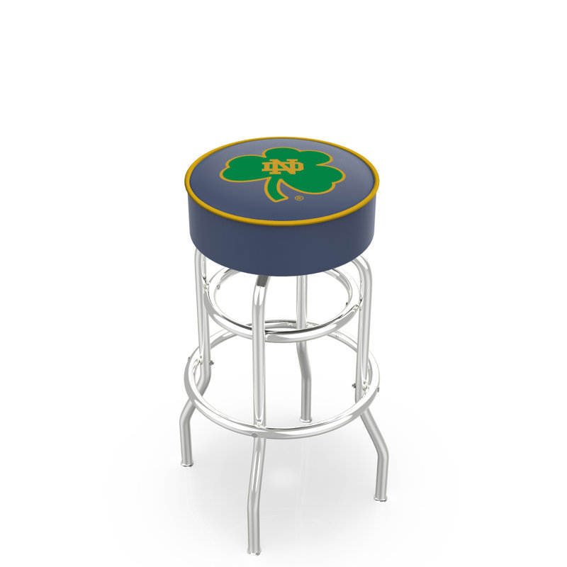 NCAA Swivel Bar & Counter Stool, Counter Stool (25" Seat Height), Notre Dame (Shamrock)