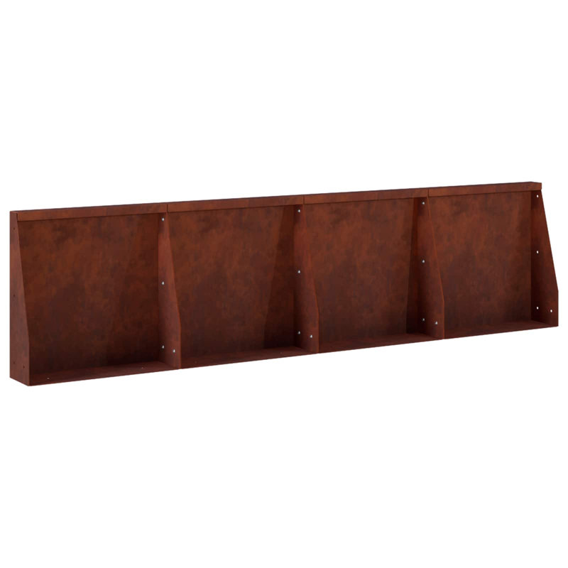 30cm H x 160cm W Weathering Steel Retaining Wall Included
