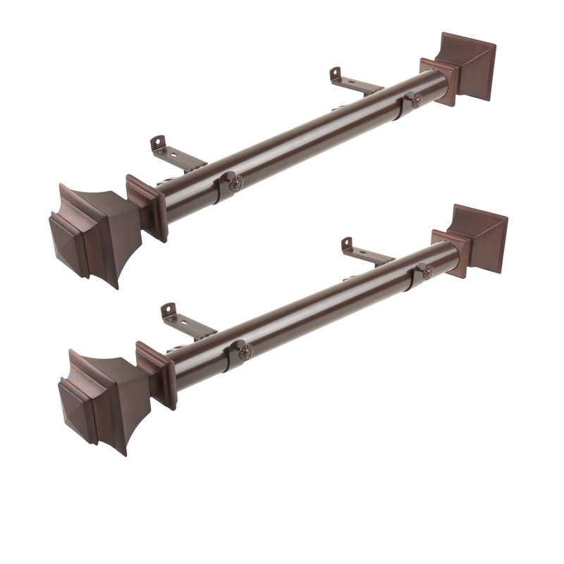 Tringle à rideaux simple 1,5 "Scot, H 1,5 po x l 18 po x P 1,15 po, Cacao