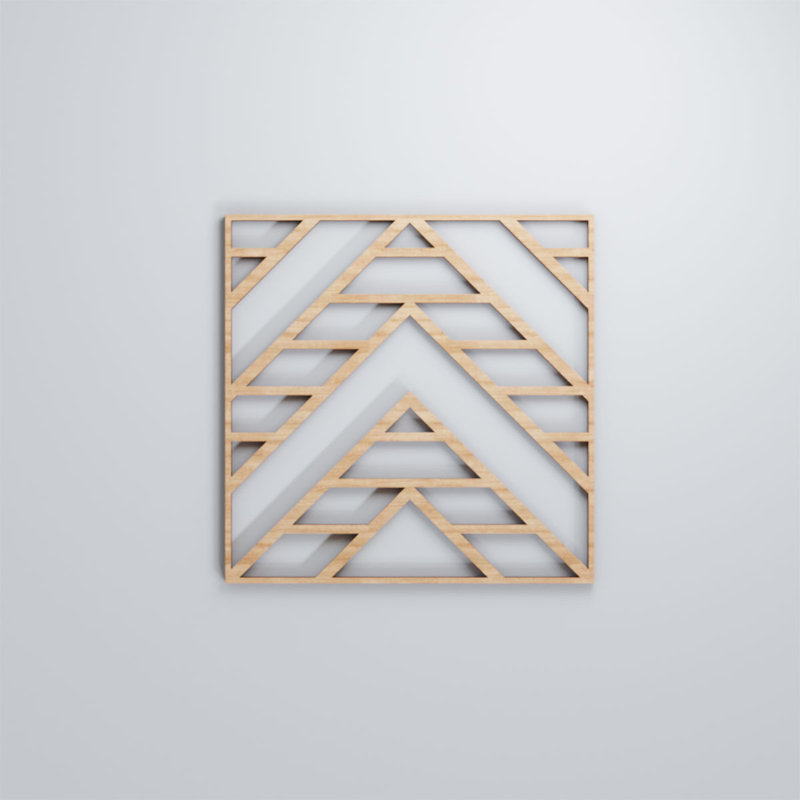 Panneaux muraux décoratifs en bois Gilcrest, Aulne, H 11 3/8 po x l 11 3/8 po x P 3/8 po