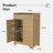 Coffee Bar Cabinet, Modern Farmhouse Buffet Sideboard  with Drawer and Adjustable Shelf