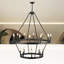 Lustre 20 lumières en forme de roue de lanterne à intensité variable-105552654