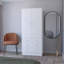 Armoire, avec 2 portes, 3 tiroirs et 1 tringle, blanc