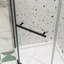 Porte de douche pivotante en noir mat - Enceinte de salle de bain en verre trempé 1/4 "transparent pour mise à niveau-118281617