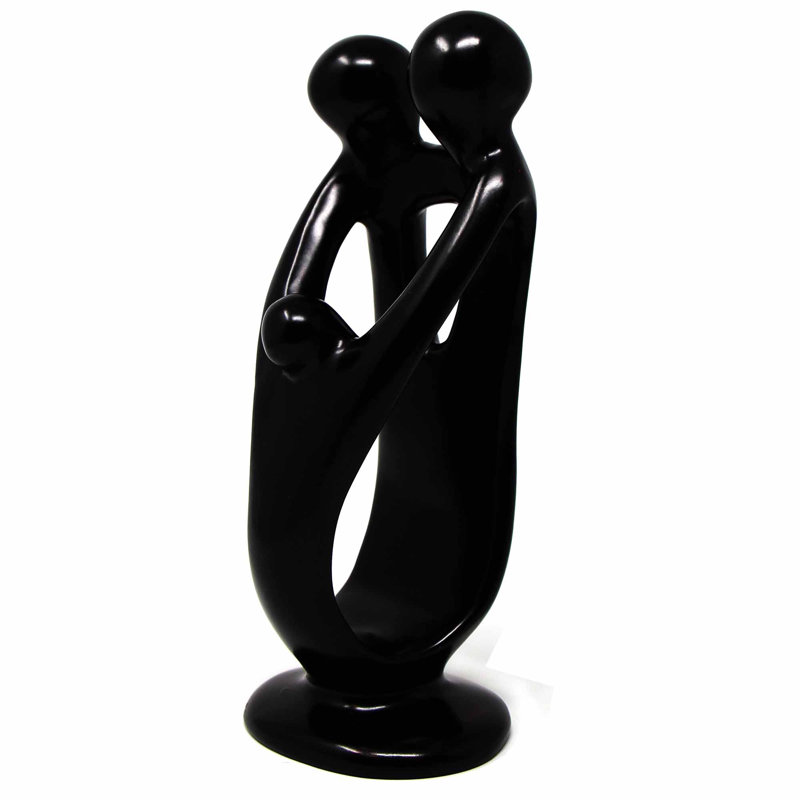 Figurine familial, H 8 po x l 4 po x P 4 po