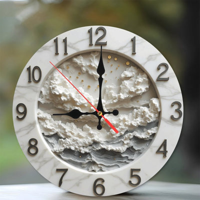 Horloge murale à relief en relief