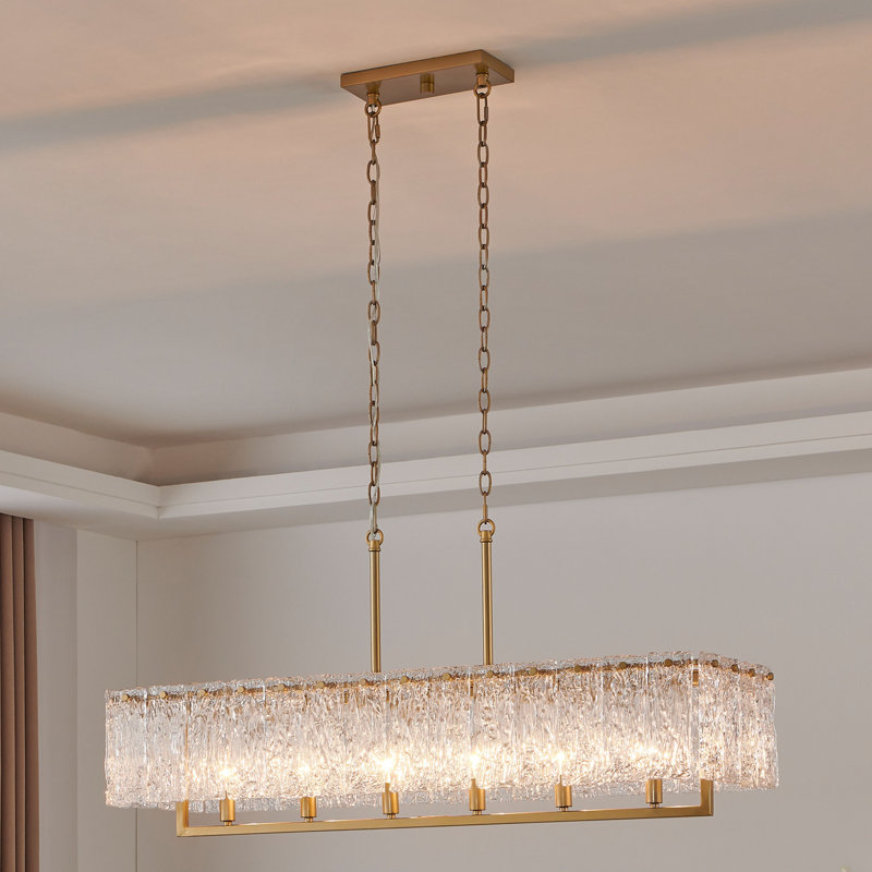 Lustre rectangulaire à 6 lumières Harlune