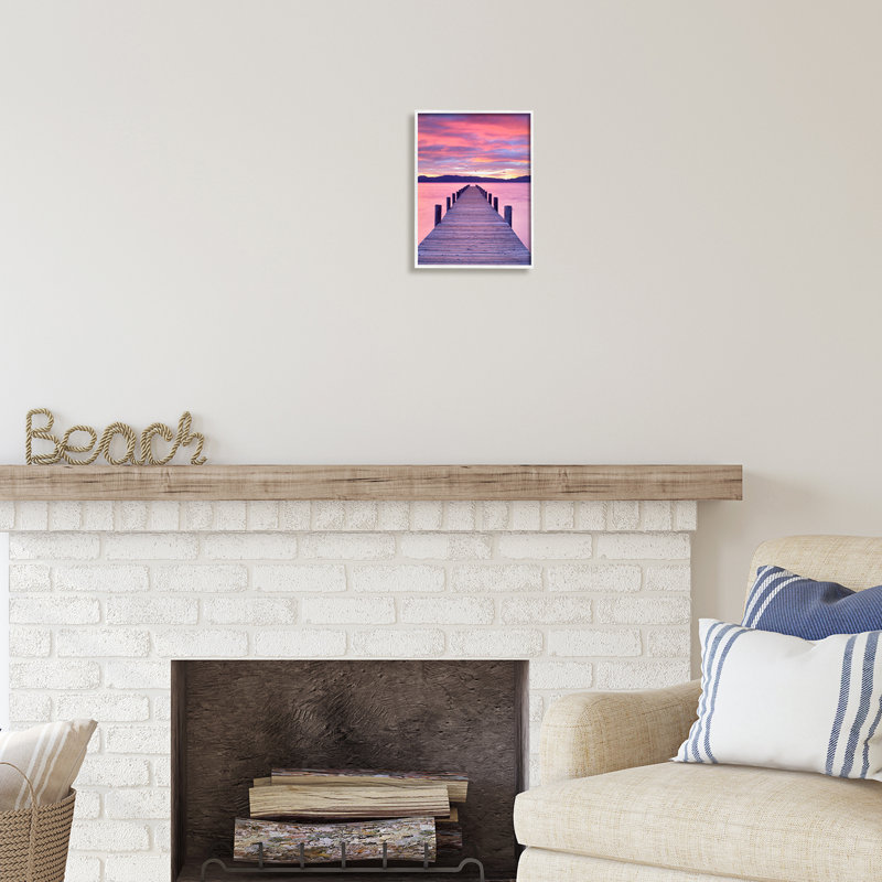 Au-540-Giclée Vivid Sunset Dock Coastal View par Dennis Frates, photographie, L 11 po x H 14 po x P 1,5 po
