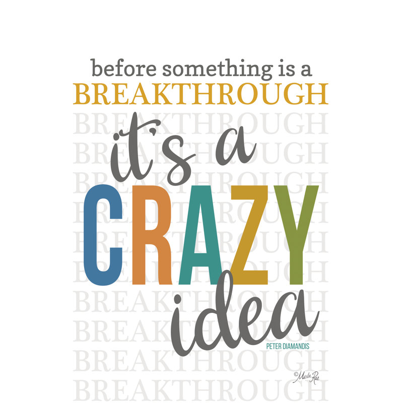 " Crazy Idea " by Marla Rae, 18" H x 12" W, No, Wrapped Canvas