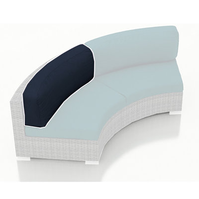 Coussin de dossier incurvé pour causeuse - toile lin