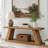 62.99" Solid Wood Console Table, Farmhouse Low Entryway Table With Storage