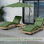 Coussins de chaise longue d'extérieur 80 po x 26 po x 4 po 4 pièces-1104616027