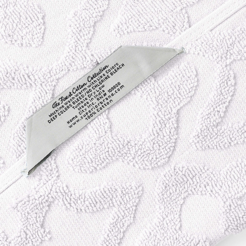 Serviette de bain Rolla, Blanc, Ensemble de serviettes 9 pièces