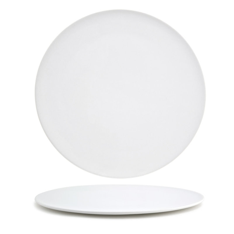 Assiette plate en toile, H 0,5 po x l 11 po x P 11 po