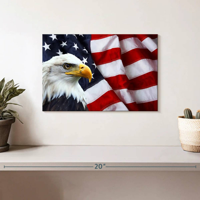American National Bald Eagle, H 8 po x l 12 po