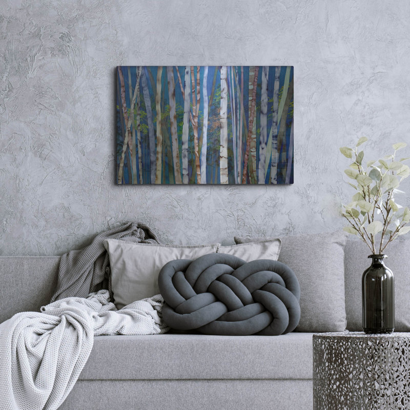 «Mystery Of Trees-Birches» par Sharon Pitts, H 24 po x l 36 po