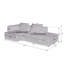 Canapé modulaire en L compressé en forme de L, canapé modulaire en nuage avec méridienne, canapés rembourrés-974466352