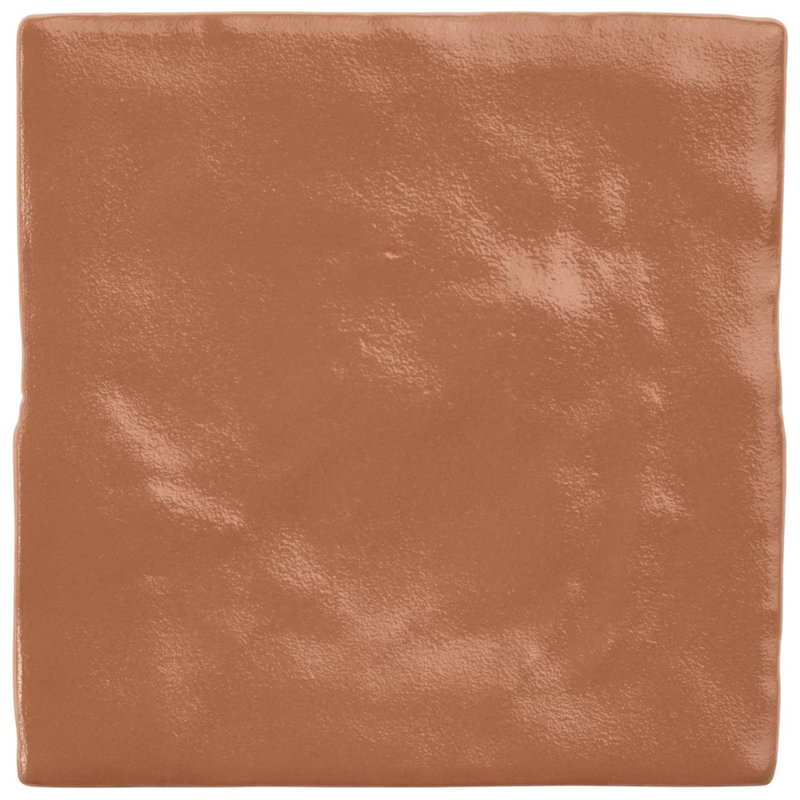 Montauk 4x4 Mixed Finish Ceramic Tile, Terracotta