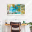 Faux fenêtre scène sur toile-1765089280