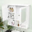 Armoire à pharmacie murale avec miroir, tablettes réglables, rangement ouvert et portes-880034525