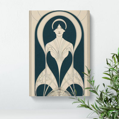 Woman Art Nouveau - Wrapped Canvas