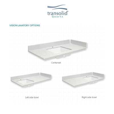 Plateau de meuble-lavabo simple 34,25 po Vision