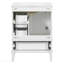 Meuble-lavabo compact 24,8 po avec lavabo en céramique pour rangement compact - blanc-263708544