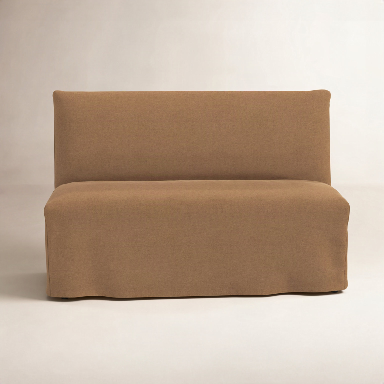 Silvia 57" Dining Bench, Textured Amber Linen
