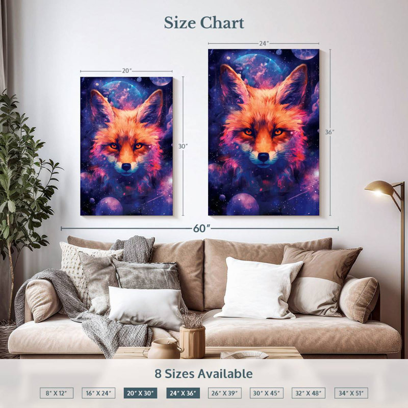 Brampt Cosmic Fox I, 36" H x 24" W