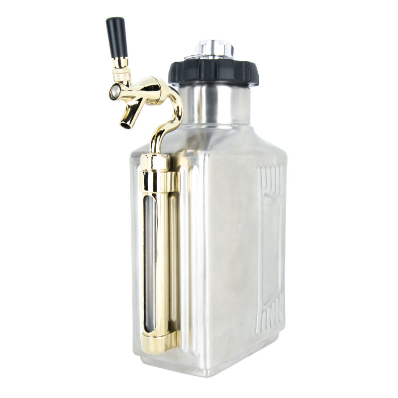 64oz. Stainless Steel Growler, Brush