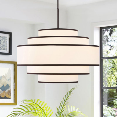 Aasim 30" 7-Light Dimmable Tiered Drum Chandelier